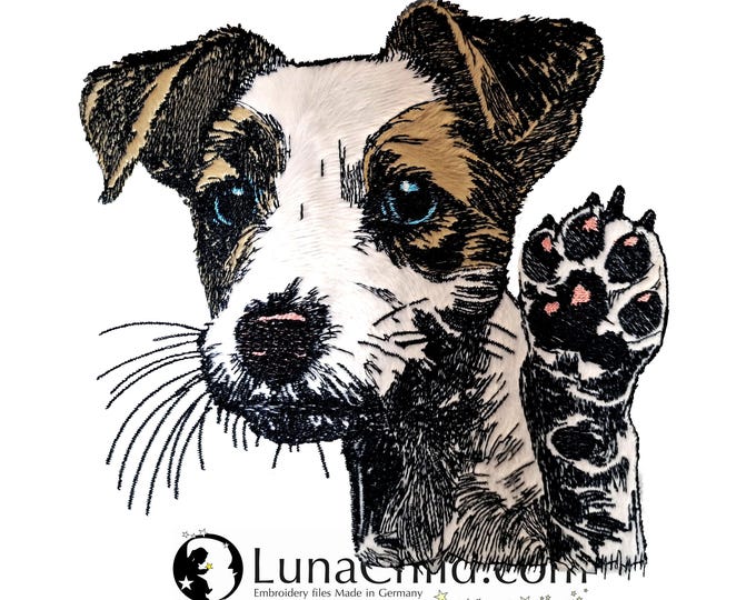 NEU Stickdatei Applikation Jack Russel "Stella" kommerzielle Nutzung LunaChild Hund Apli