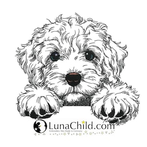 Embroidery file - Dog - Cockapoo &quot;Funny&quot; - for light fabrics - LunaChild
