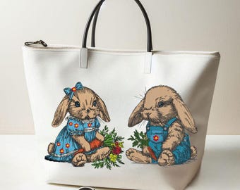 Set Stickdatei - Vollstick - Hase "Wilma" und "Albert" - Für helle & dunkle Stoffe - LunaChild