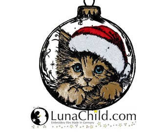 NEU Stickdatei Applikation Katze "Angel" kommerzielle Nutzung LunaChild Hund Apli Weihnachten