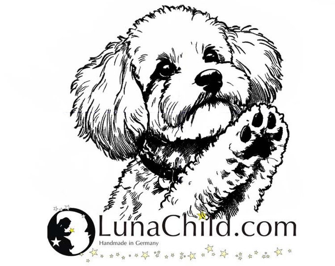 Embroidery file poodle "Farly" dog realistic commercial use LunaChild