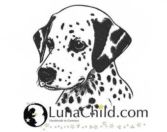 Embroidery file Dalmatian puppy "Timmy" dog realistic commercial use LunaChild