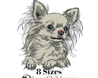 Stickdatei - Vollstick - Chihuahua "Betty" - Für helle & dunkle Stoffe - 8 Größen - Hund - LunaChild