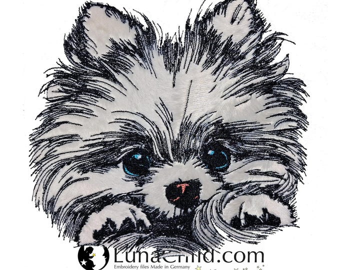 Stickdatei - Applikation - Pomeranian "Lou" - Für helle & dunkle Stoffe - Hund - LunaChild