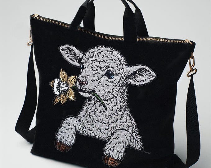 Stickdatei - Applikation - Lamm - "Marry" - Für helle & dunkle Stoffe - in 8 Größen - LunaChild