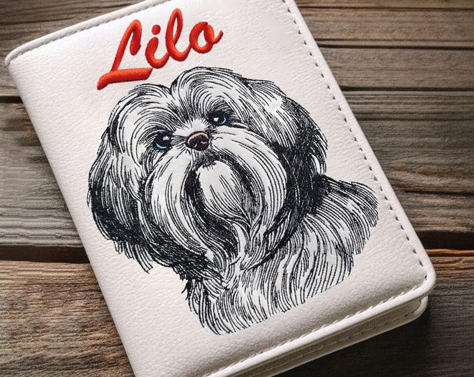Stickdatei Applikation - Shih Tzu "Lilo" - für helle & dunkle Stoffe - in 10 Größen  LunaChild - Hund -Apli