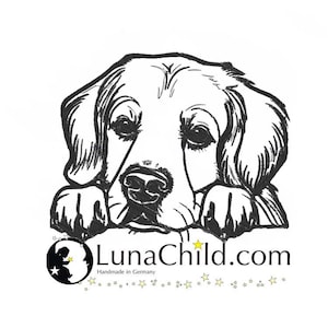 Stickdatei Hund Labrador &quot;Egon&quot; realistisch kommerzielle Nutzung Maschinenstickerei LunaChild