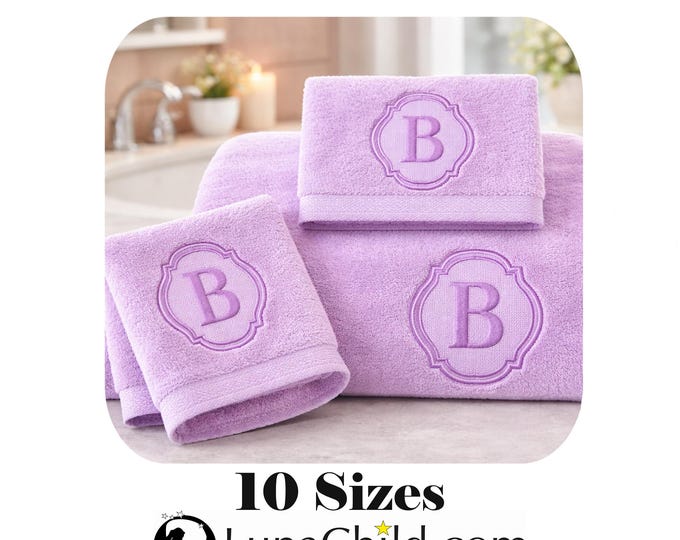 Stickdatei - Präge Stickmuster - Buchstabe "B" geprägt - in 10 Größen - LunaChild - Embroidery design towel