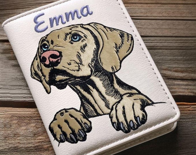 Stickdatei Applikation - Weimaraner "Emma" - für helle & dunkle Stoffe - in 10 Größen  LunaChild - Hund -Apli