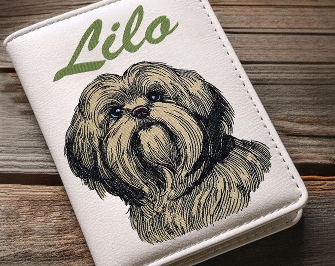 Stickdatei - Vollstick - Shih Tzu "Lilo" - Für helle & dunkle Stoffe - 10 Größen - Hund - LunaChild