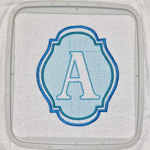 Stickdatei Buchstabe „A“ • Präge Stickdatei Handtuch • 10 Größen • LunaChild