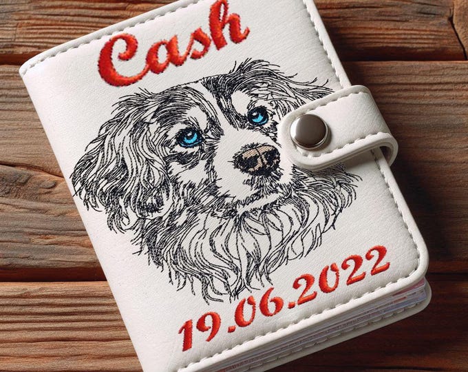 WENIGER STICHE - Stickdatei Kooiker "Cash" - LIGHT - für helle Stoffe Hund LunaChild