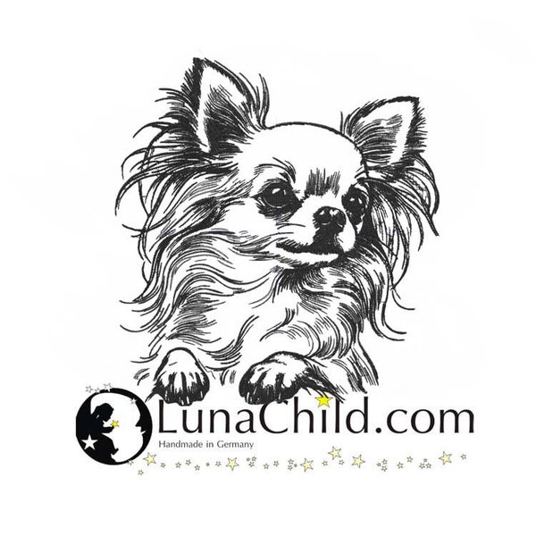Embroidery file Chihuahua "Betty" dog realistic commercial use LunaChild