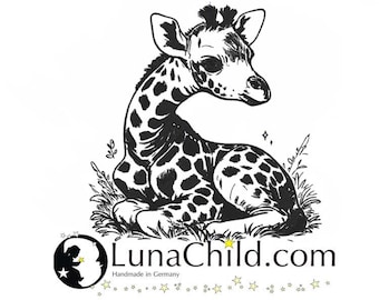 Stickdatei Giraffe "Honey" liegend realistisch kommerzielle Nutzung LunaChild