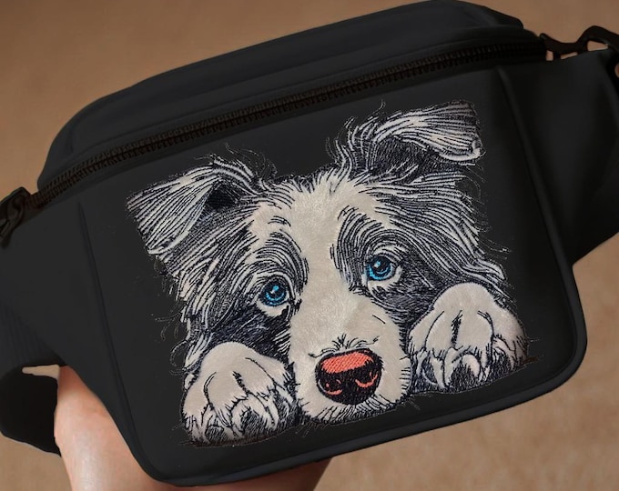 Stickdatei - Applikation - Border Collie "Vera 2" - Für helle & dunkle Stoffe - Hund - LunaChild