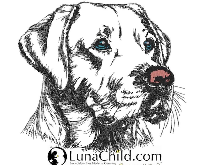 Stickdatei - Hund - Labrador "Taylor" - für helle Stoffe - 8 Größen - LunaChild