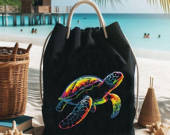 Stickdatei - AUFWENDIG - Wasserschildkröte  "Lana" -  für dunkle Stoffe - LunaChild