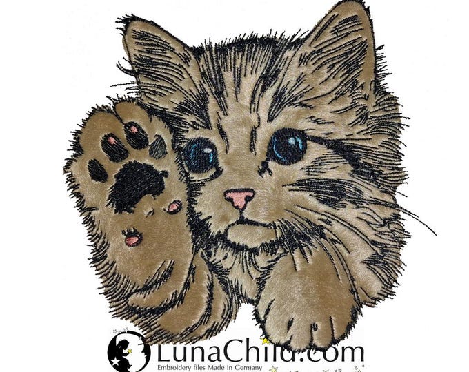 Stickdatei - Applikation - Katze "Heidi" - Für helle & dunkle Stoffe - LunaChild