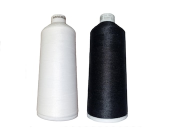 1 roll of bobbin thread thin fine thickness 60 MADEIRA 7500 m black or white