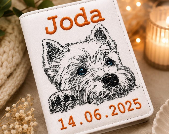 Stickdatei West Highland Terrier „Joda“ LIGHT – Westie Embroidery Design – LunaChild