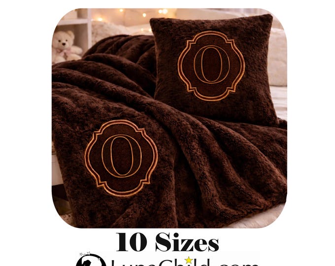 Stickdatei - Präge Stickmuster - Buchstabe "O" - geprägt in 10 Größen - LunaChild - Embroidery design towel