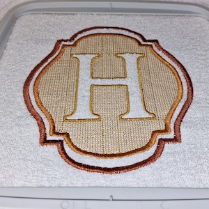 Embossed Embroidery File Letter „H“ • Monogram Towel Design • Bath Font 10 Sizes • LunaChild