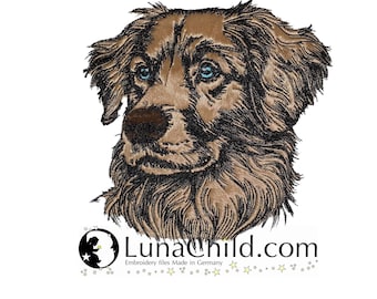 Stickdatei Applikation Nova Scotia Duck Tolling Retriever Hunderasse "Matteo" kommerzielle Nutzung LunaChild Hund Apli