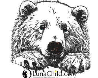 Neu Stickdatei Eisbär "Lotta" realistisch kommerzielle Nutzung LunaChild