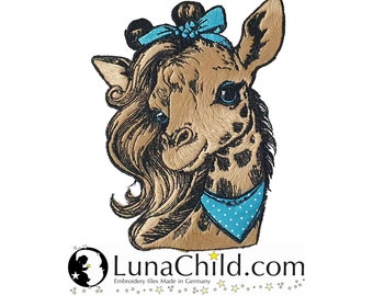 Stickdatei Applikation Giraffe "Franzi" kommerzielle Nutzung LunaChild Apli