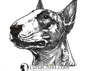 NEU Stickdatei Bullterrier "Chiquita" Hund realistisch kommerzielle Nutzung LunaChild