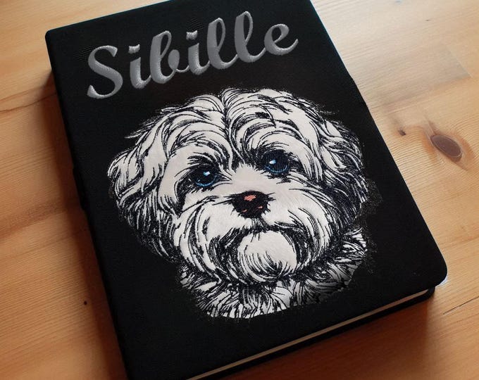 Stickdatei - Applikation - Bolonka "Sibille" - für helle & dunkle Stoffe - LunaChild - Hund