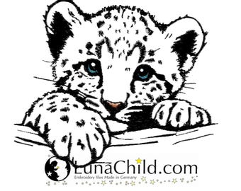 NEW Embroidery file Leopard "Finn" realistic commercial use LunaChild