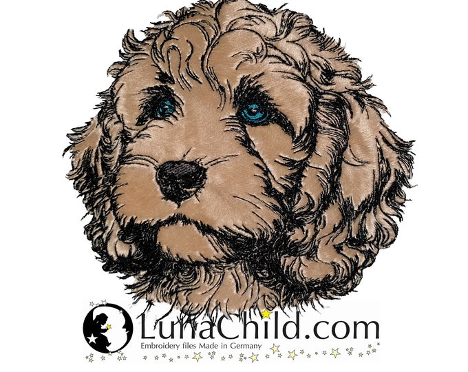 NEU Stickdatei Applikation Cockapoo "Milli" kommerzielle Nutzung LunaChild Hund Apli
