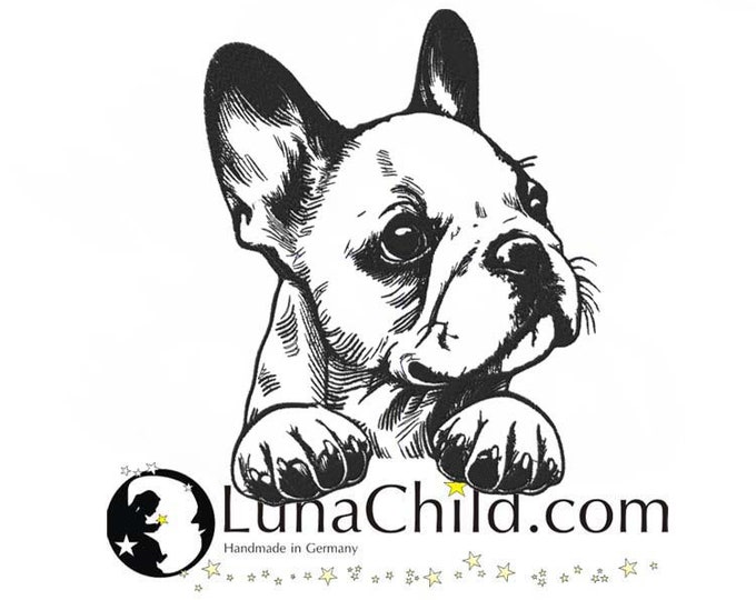 Embroidery file French bulldog puppy "Luna" dog realistic commercial use LunaChild