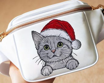 TESTVERSION Applikation Stickdatei Katze "Sweetie" – Niedliches Kätzchen – Für helle Stoffe – 1 Größe enthalten – LunaChild