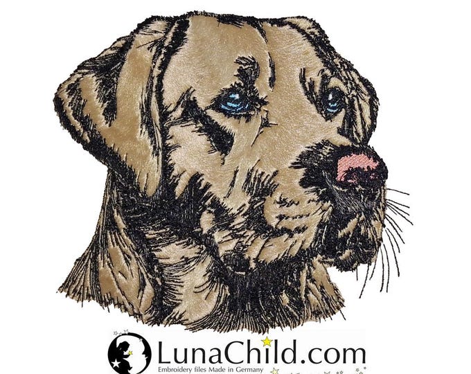 Stickdatei - Applikation Labrador "Taylor" - für helle & dunkle Stoffe - LunaChild - Hund