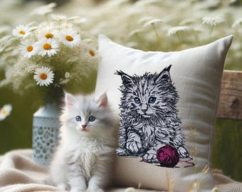 Stickdatei - Applikation - Katze - "Shadow" - für helle & dunkle Stoffe - LunaChild