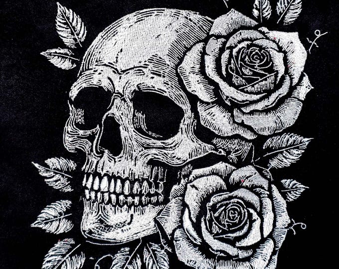 Stickdatei Totenkopf Skull "Carmen" realistisch kommerzielle Nutzung LunaChild