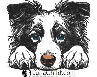 Embroidery file Border Collie "Vera 1" - Dog - for light fabrics - LunaChild