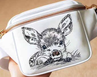 WENIGER STICHE - Stickdatei Reh "Naomi" -  LIGHT - für Helle Stoffe - LunaChild - 6 Größen -