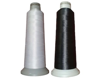 1 roll of machine embroidery thread, thin, fine, size 60, MADEIRA, 5000 m, black or white