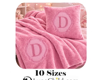 Stickdatei - Präge Stickmuster - Buchstabe "D" geprägt - in 10 Größen - LunaChild - Embroidery design towel