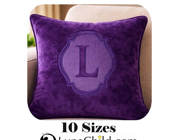 Stickdatei - Präge Stickmuster - Buchstabe "L" - geprägt in 10 Größen - LunaChild - Embroidery design towel