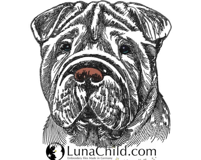 NEU Stickdatei Shar Pei "Harper" kommerzielle Nutzung LunaChild Hund Apli