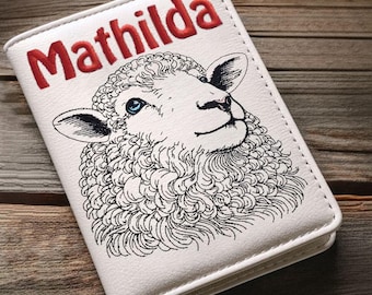 WENIGER STICHE - Stickdatei Schaf "Mathilda" LIGHT - für Helle Stoffe -  - 10 Größen - Schaf - LunaChild