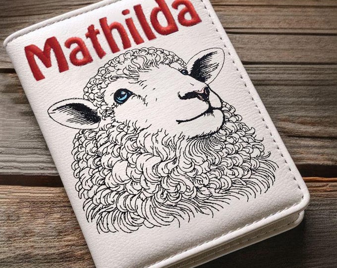 WENIGER STICHE - Stickdatei Schaf "Mathilda" LIGHT - für Helle Stoffe -  - 10 Größen - Schaf - LunaChild
