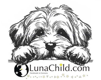 Embroidery file Havanese "Summer" dog realistic commercial use LunaChild