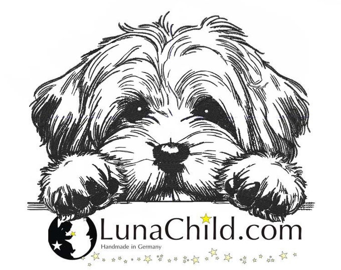 Stickdatei Havaneser "Summer" Hund realistisch kommerzielle Nutzung LunaChild