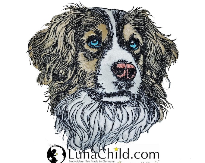 Stickdatei Applikation - Kooiker "Cash" - für helle & dunkle Stoffe - LunaChild - Hund
