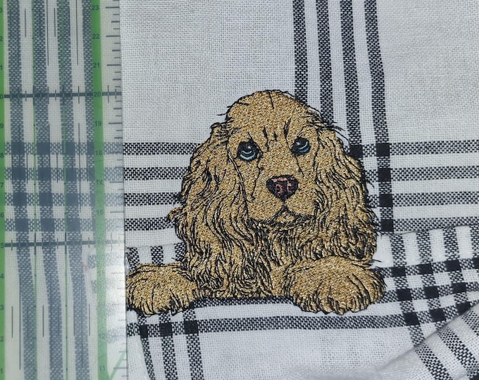 Stickdatei - Vollstick - Cocker Spaniel Welpe "Johann" - Für helle & dunkle Stoffe - 3 Größen - Hund - ITH -LunaChild